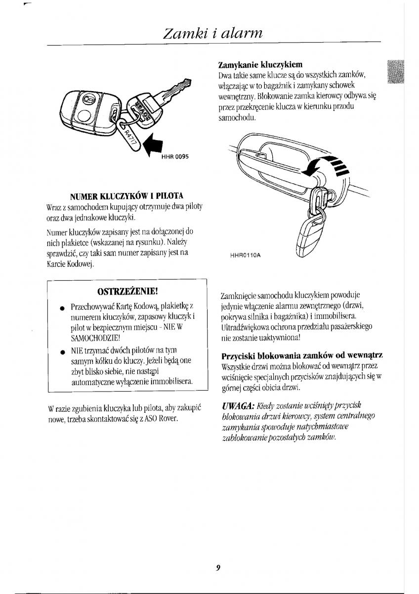 Rover 400 II 2 instrukcja obslugi / page 12