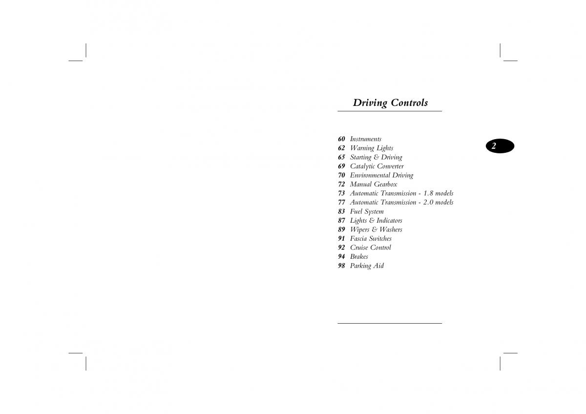 Rover 45 owners manual / page 59
