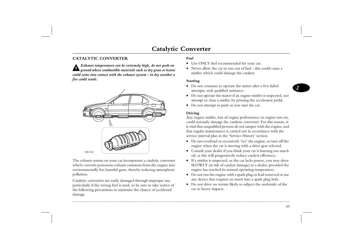 Rover 45 owners manual / page 69