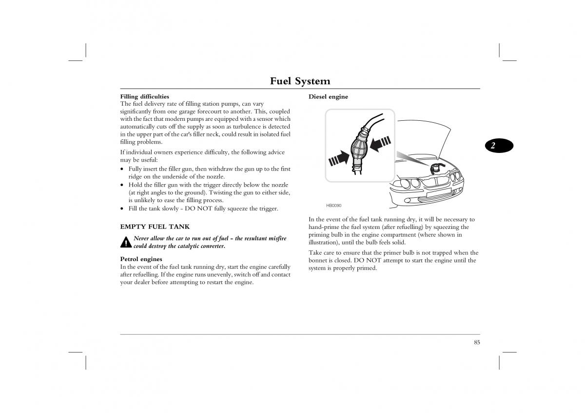 Rover 45 owners manual / page 85