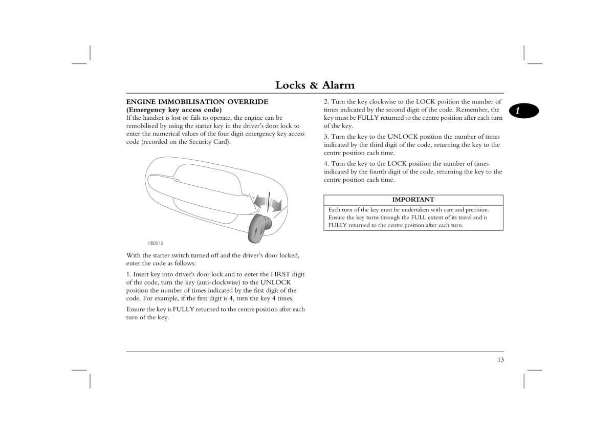 manual  Rover 45 owners manual / page 13