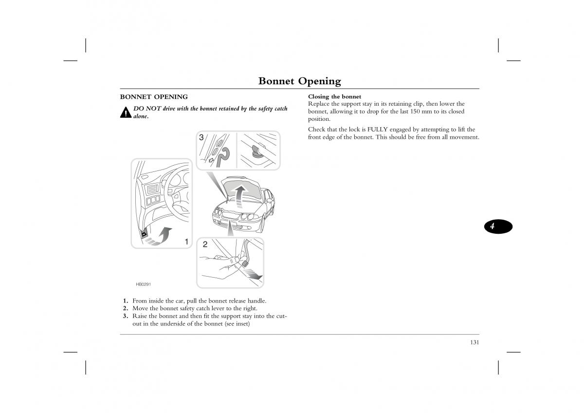 Rover 45 owners manual / page 131