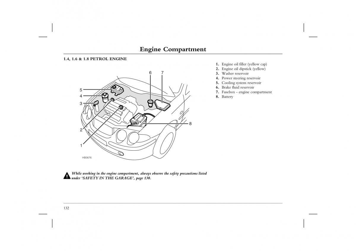 Rover 45 owners manual / page 132