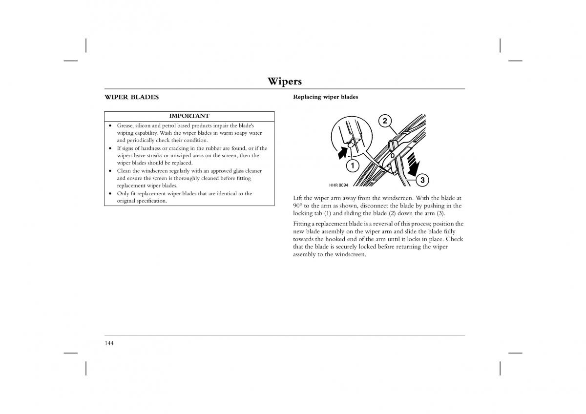 Rover 45 owners manual / page 144