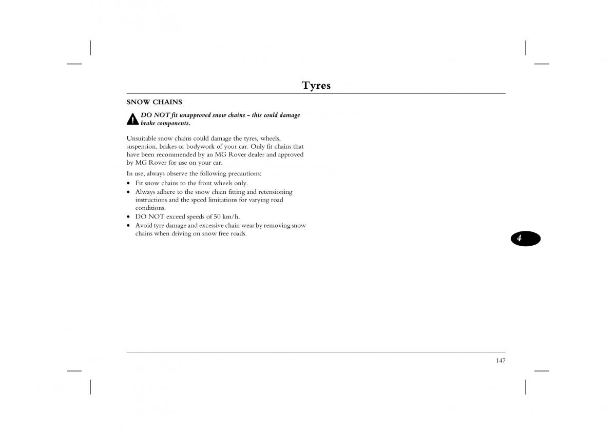 Rover 45 owners manual / page 147
