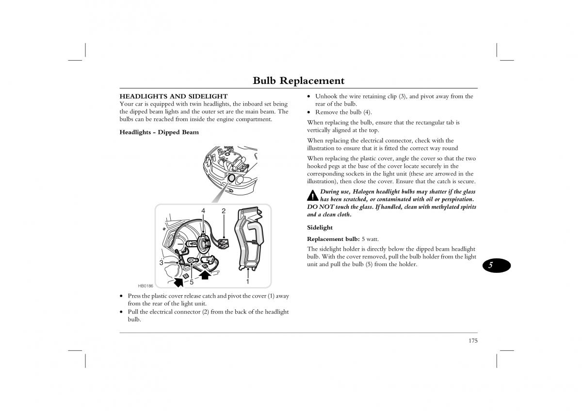 Rover 45 owners manual / page 175