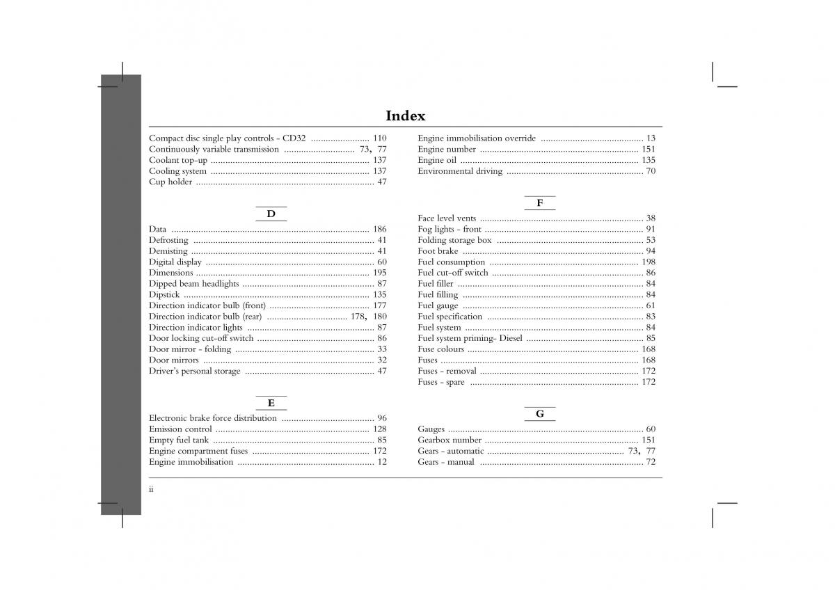 manual  Rover 45 owners manual / page 202