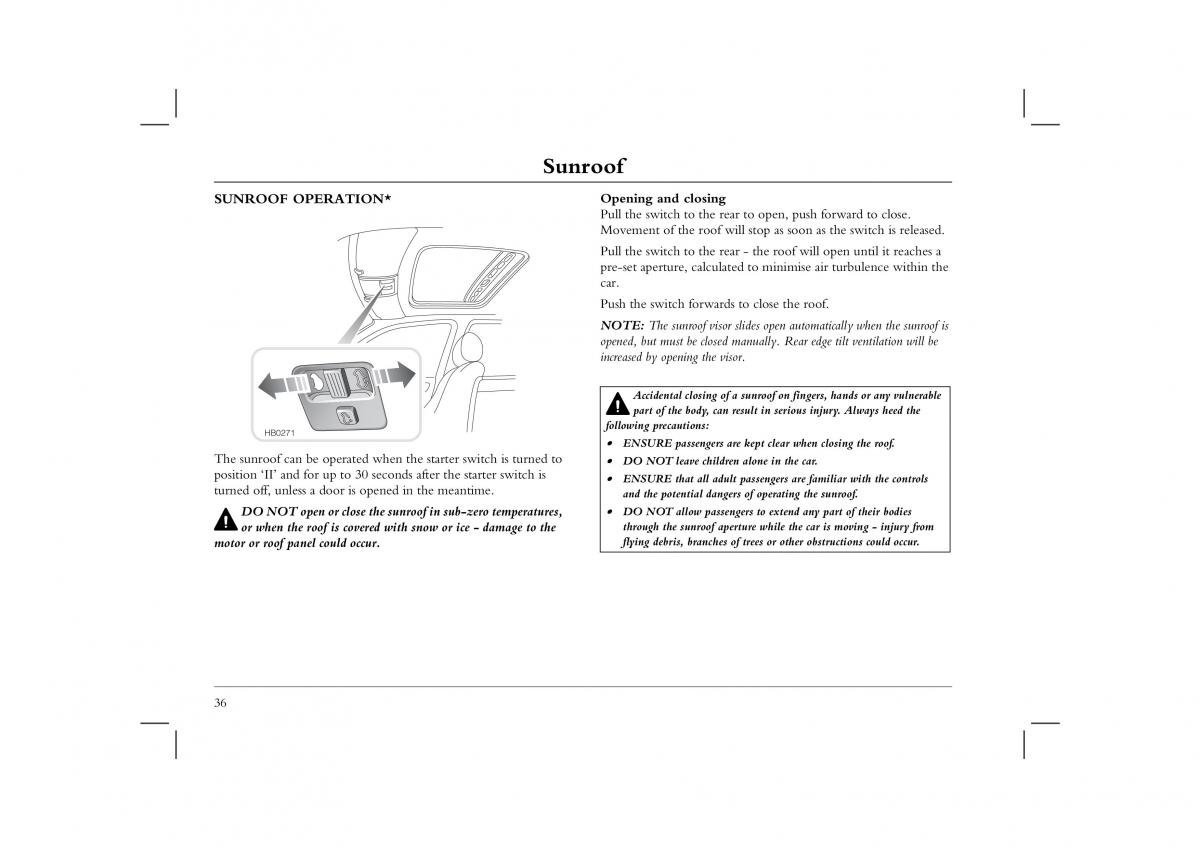 Rover 45 owners manual / page 36