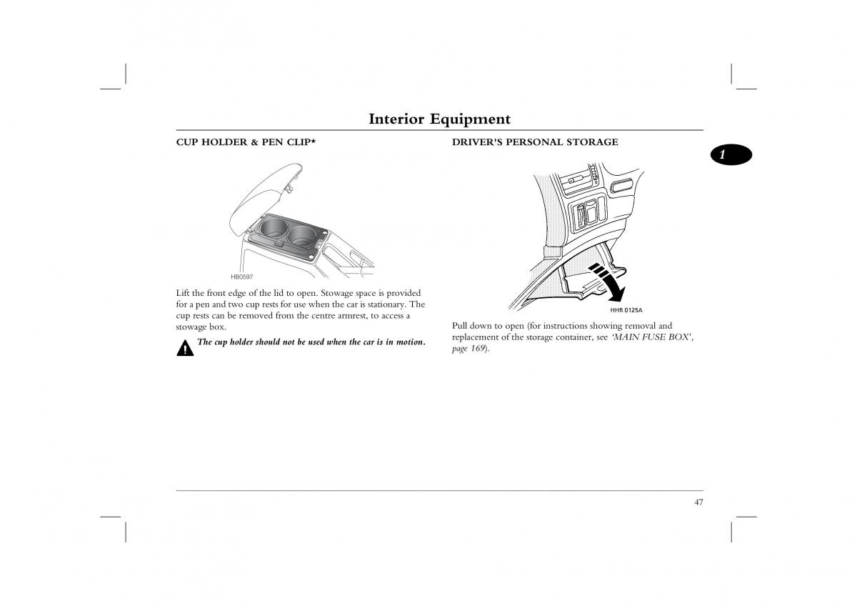 Rover 45 owners manual / page 47