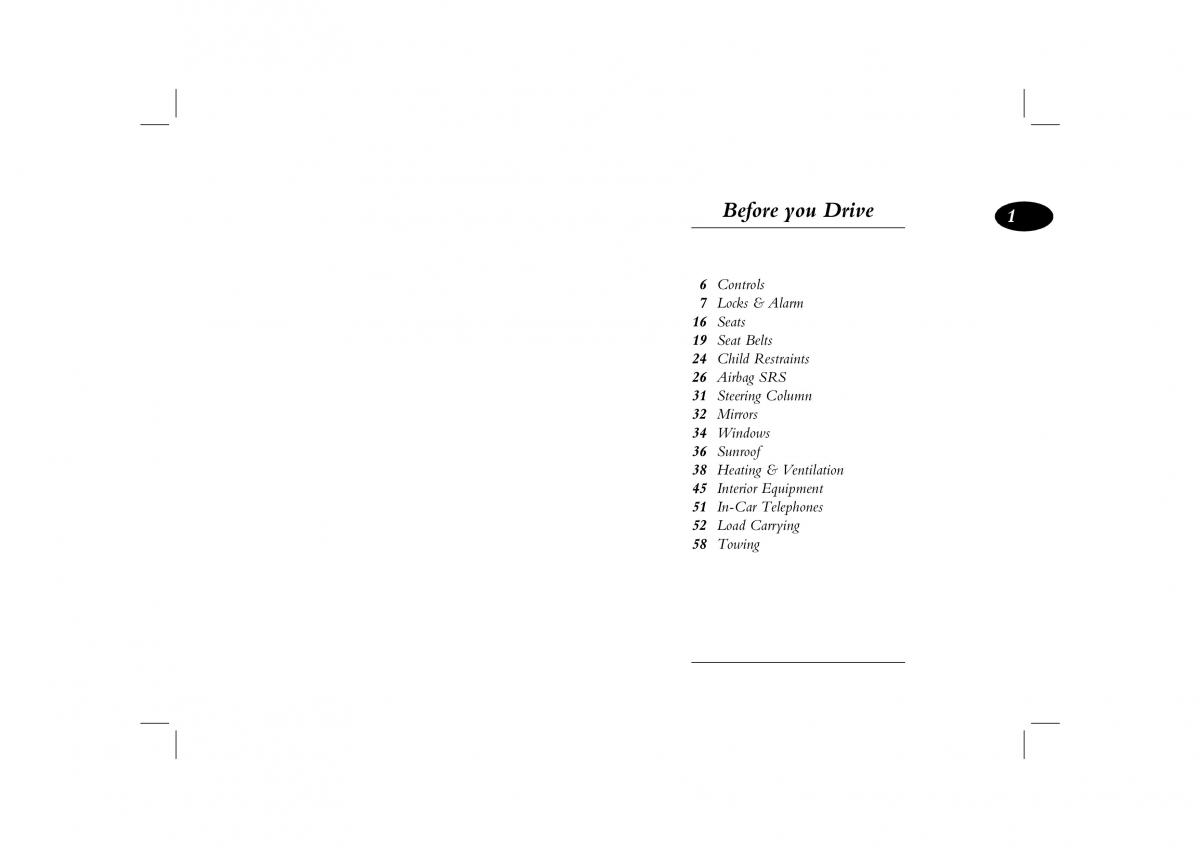 Rover 45 owners manual / page 5