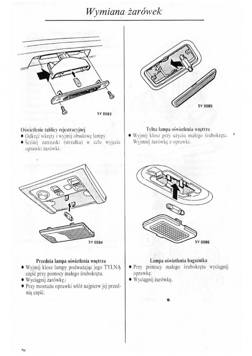 Rover 600 instrukcja obslugi / page 77