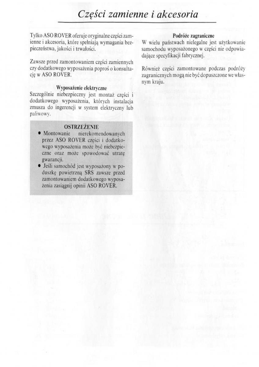 Rover 600 instrukcja obslugi / page 78