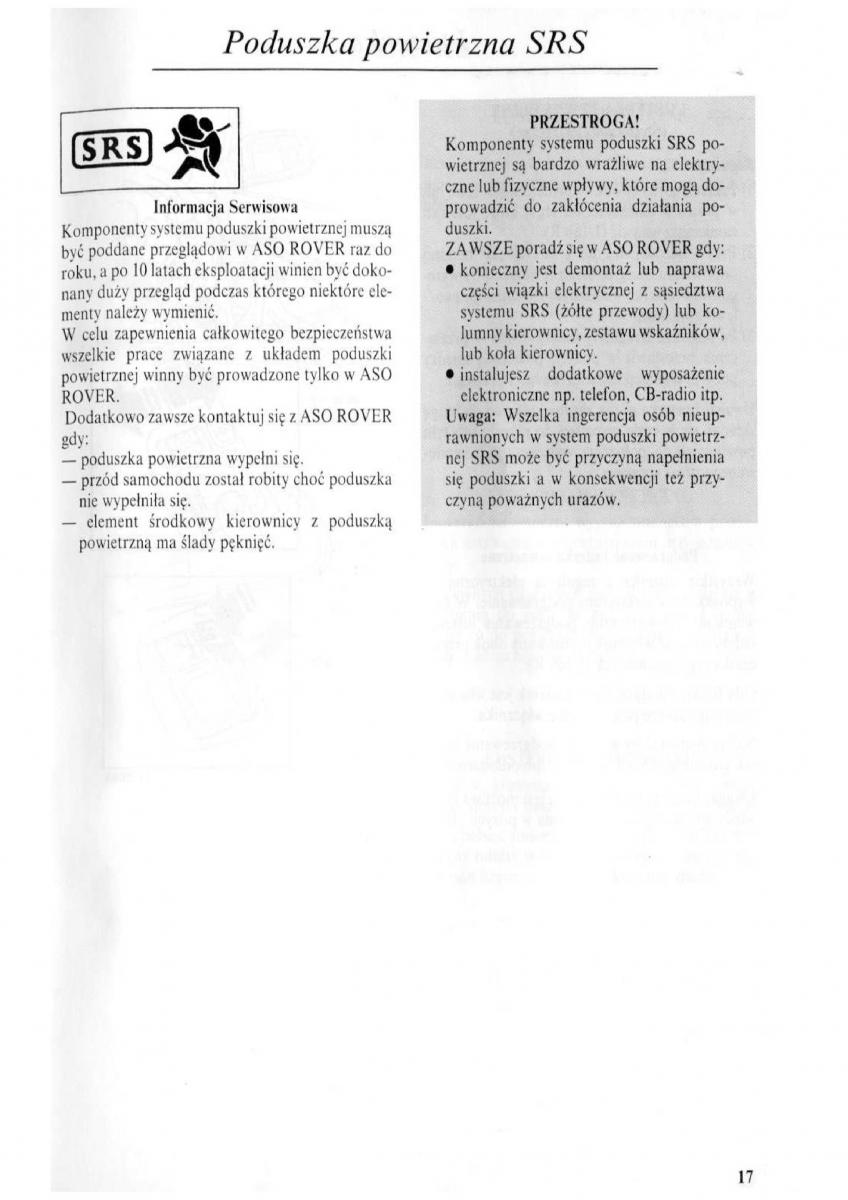Rover 600 instrukcja obslugi / page 18
