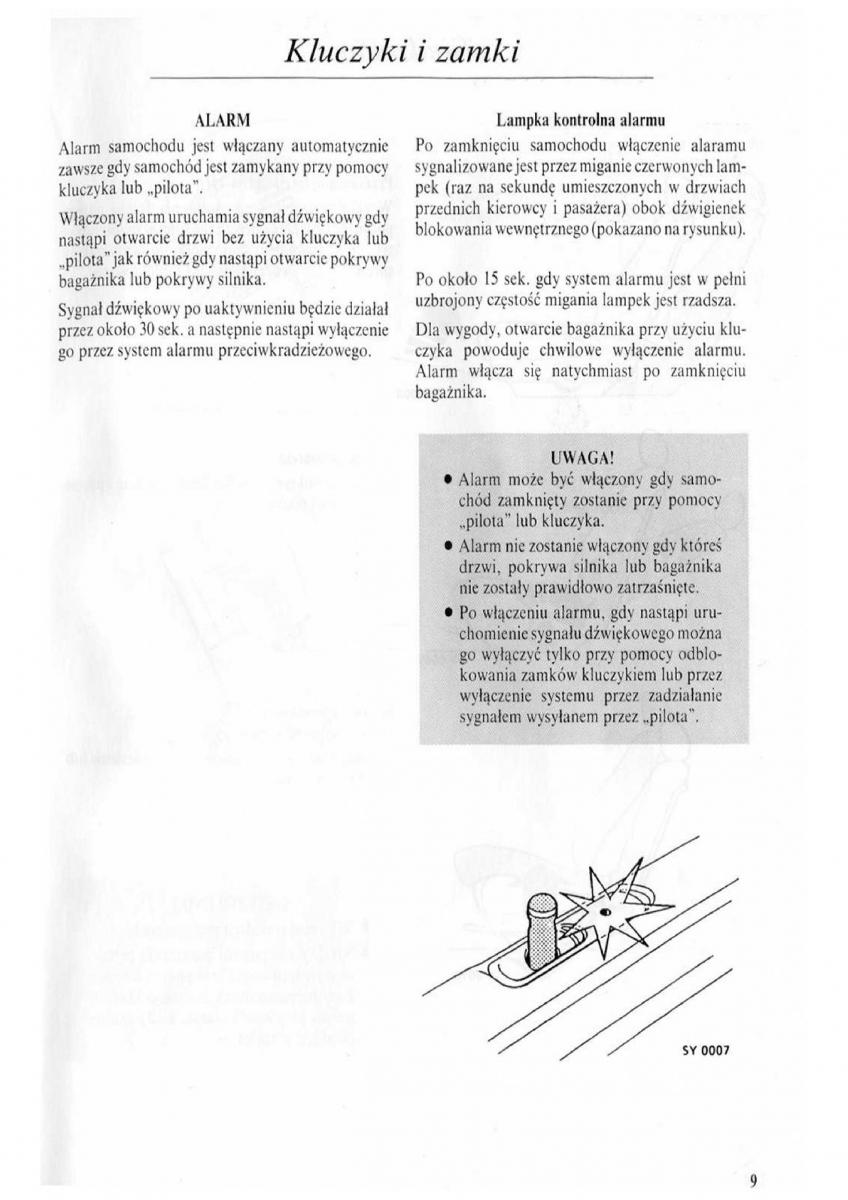Rover 600 instrukcja obslugi / page 10