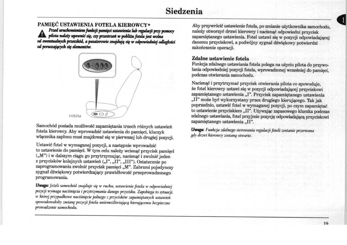 Rover 75 instrukcja obslugi / page 19