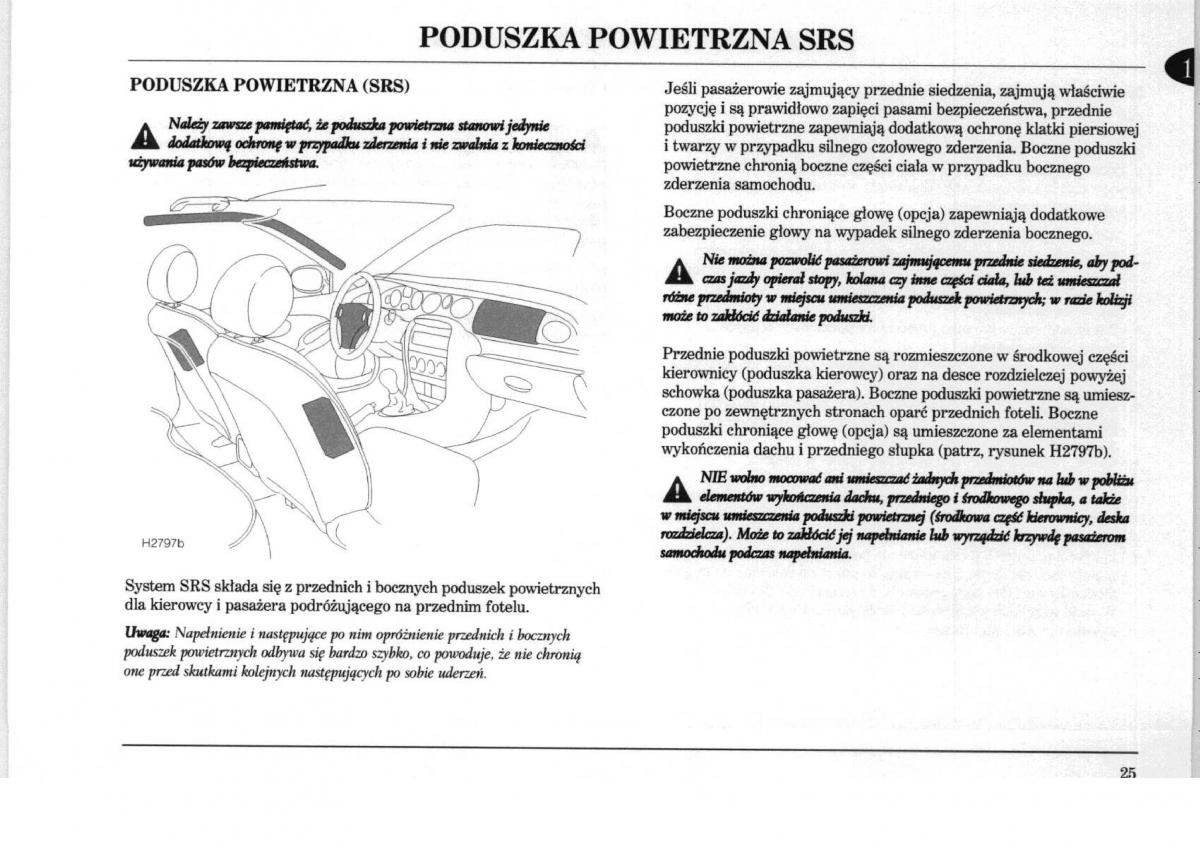 manual  Rover 75 instrukcja / page 25