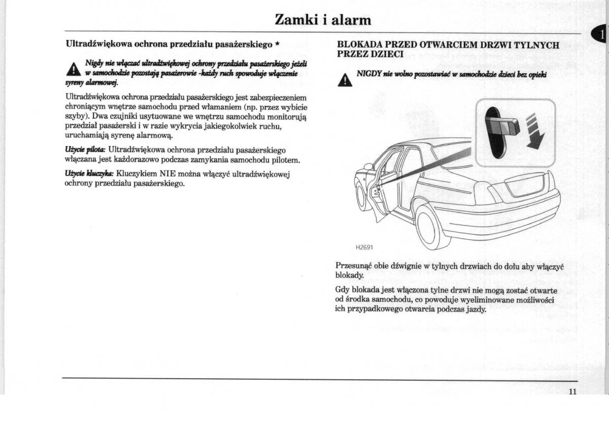 Rover 75 instrukcja obslugi / page 11