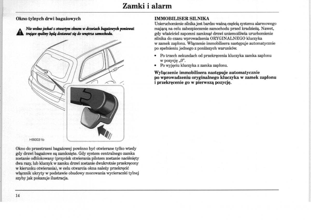 Rover 75 instrukcja obslugi / page 14