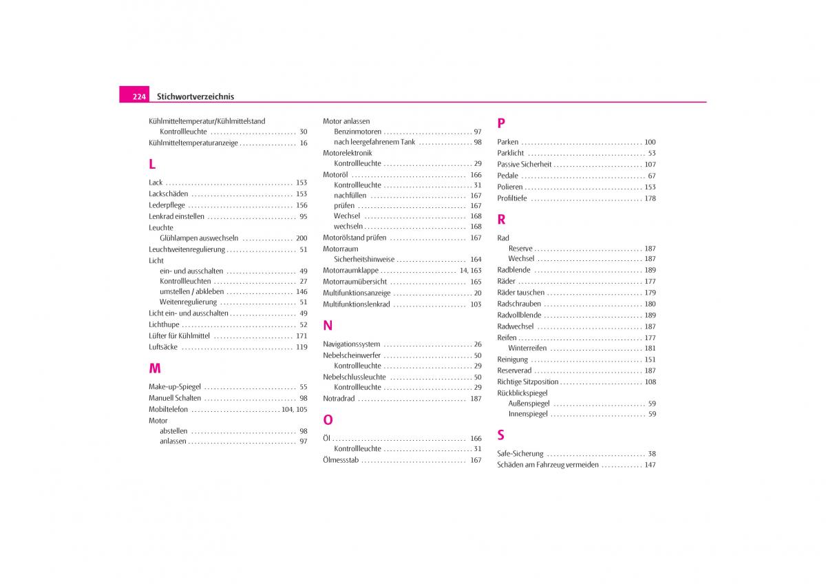 Skoda Octavia I 1 Handbuch / page 225