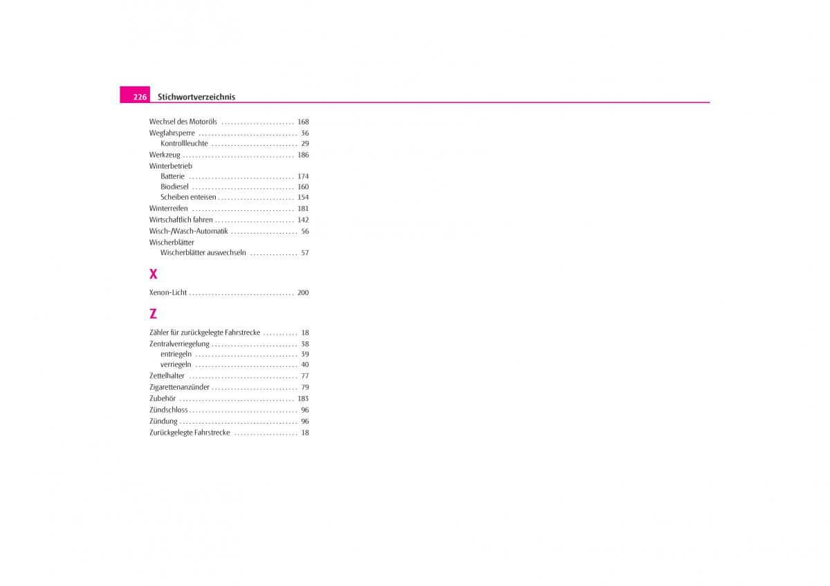 Skoda Octavia I 1 Handbuch / page 227