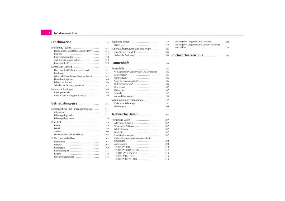 Skoda Octavia I 1 Handbuch / page 5