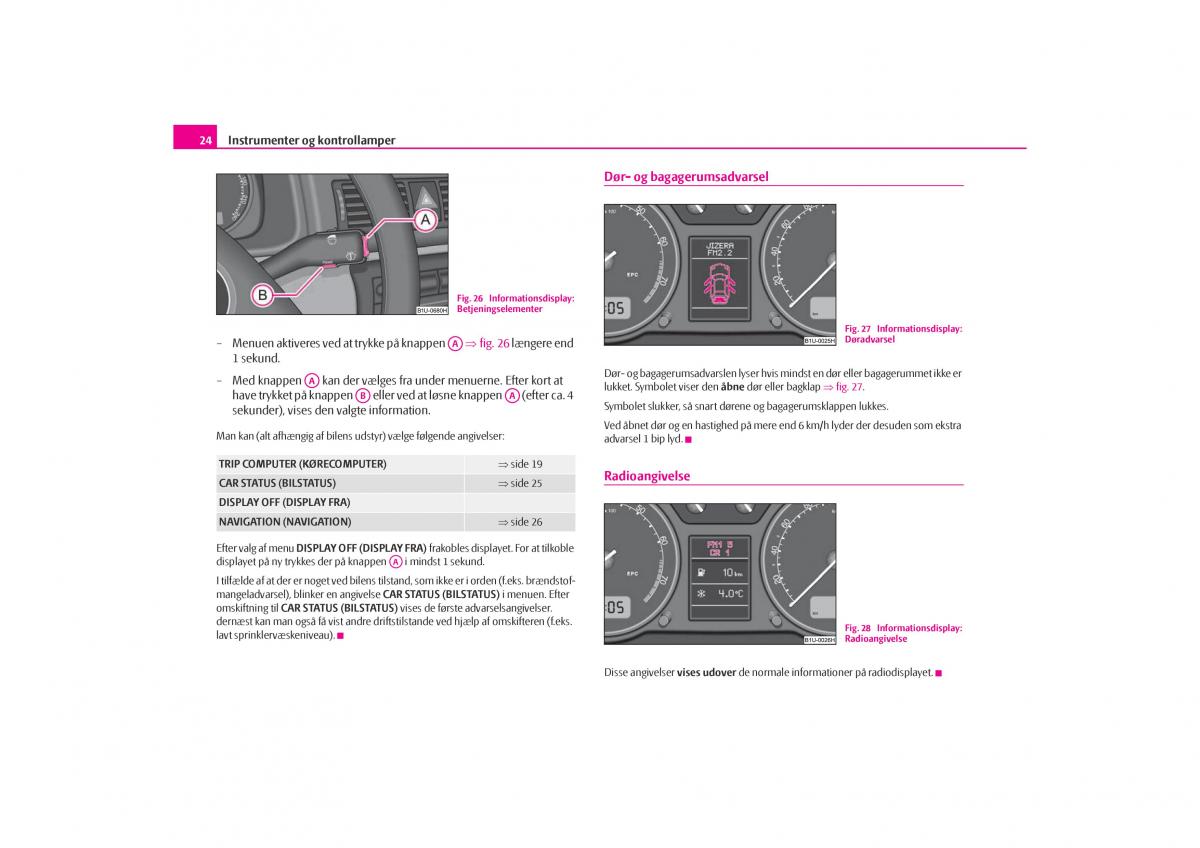 Skoda Octavia I 1 Bilens instruktionsbog / page 25