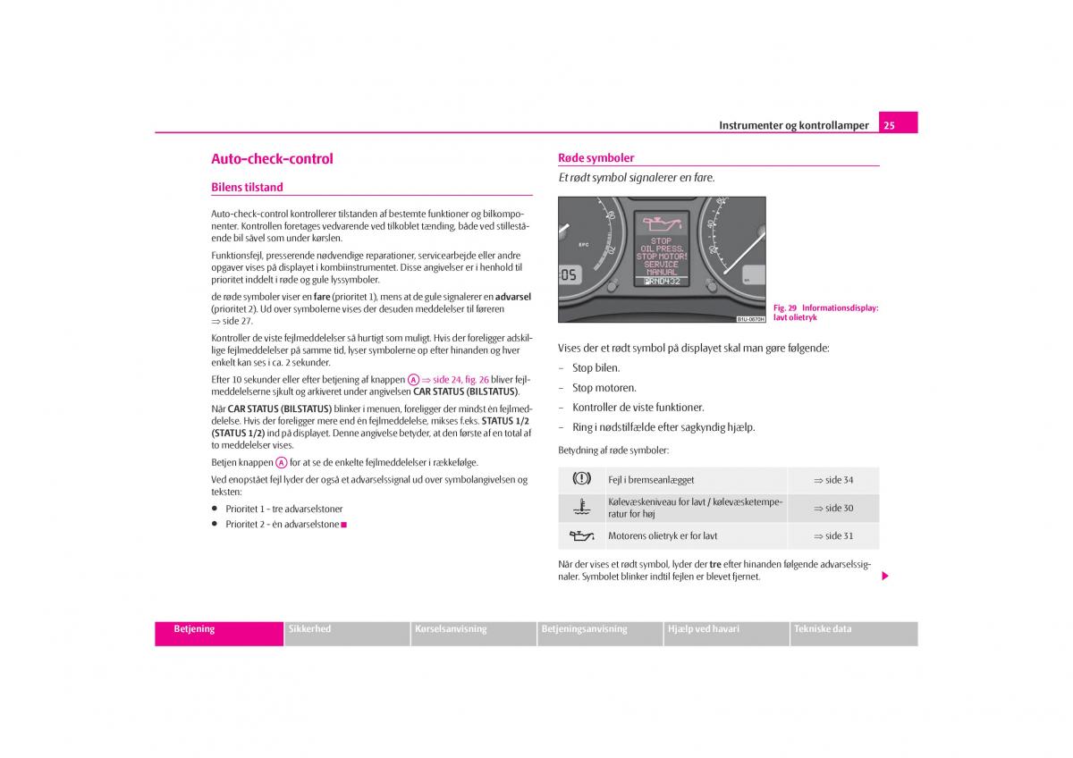 Skoda Octavia I 1 Bilens instruktionsbog / page 26