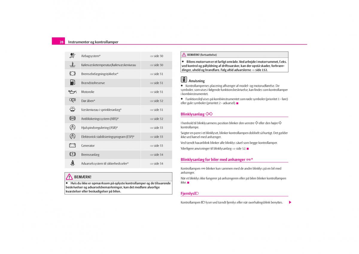 Skoda Octavia I 1 Bilens instruktionsbog / page 29