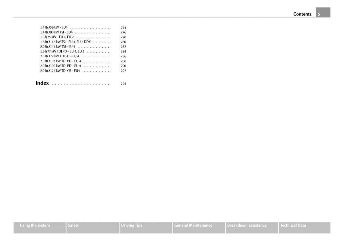 Skoda Octavia I 1 owners manual / page 6