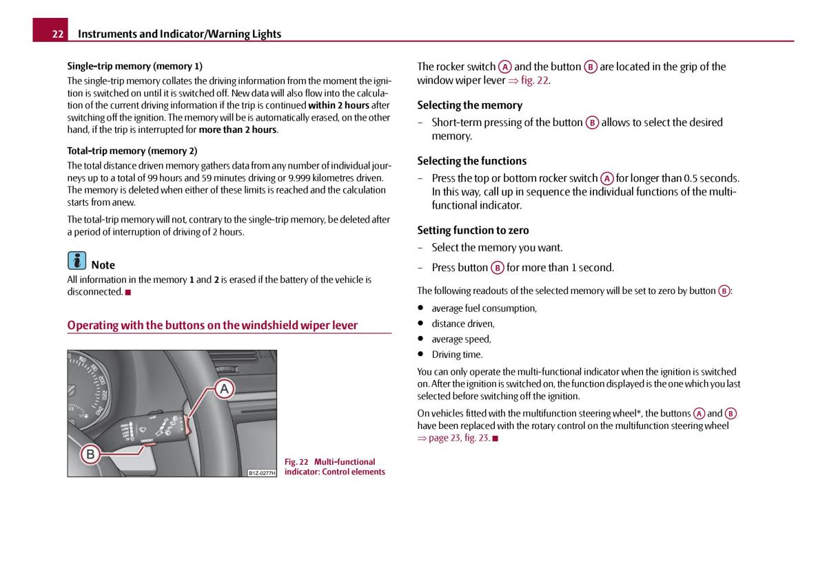 Skoda Octavia I 1 owners manual / page 23