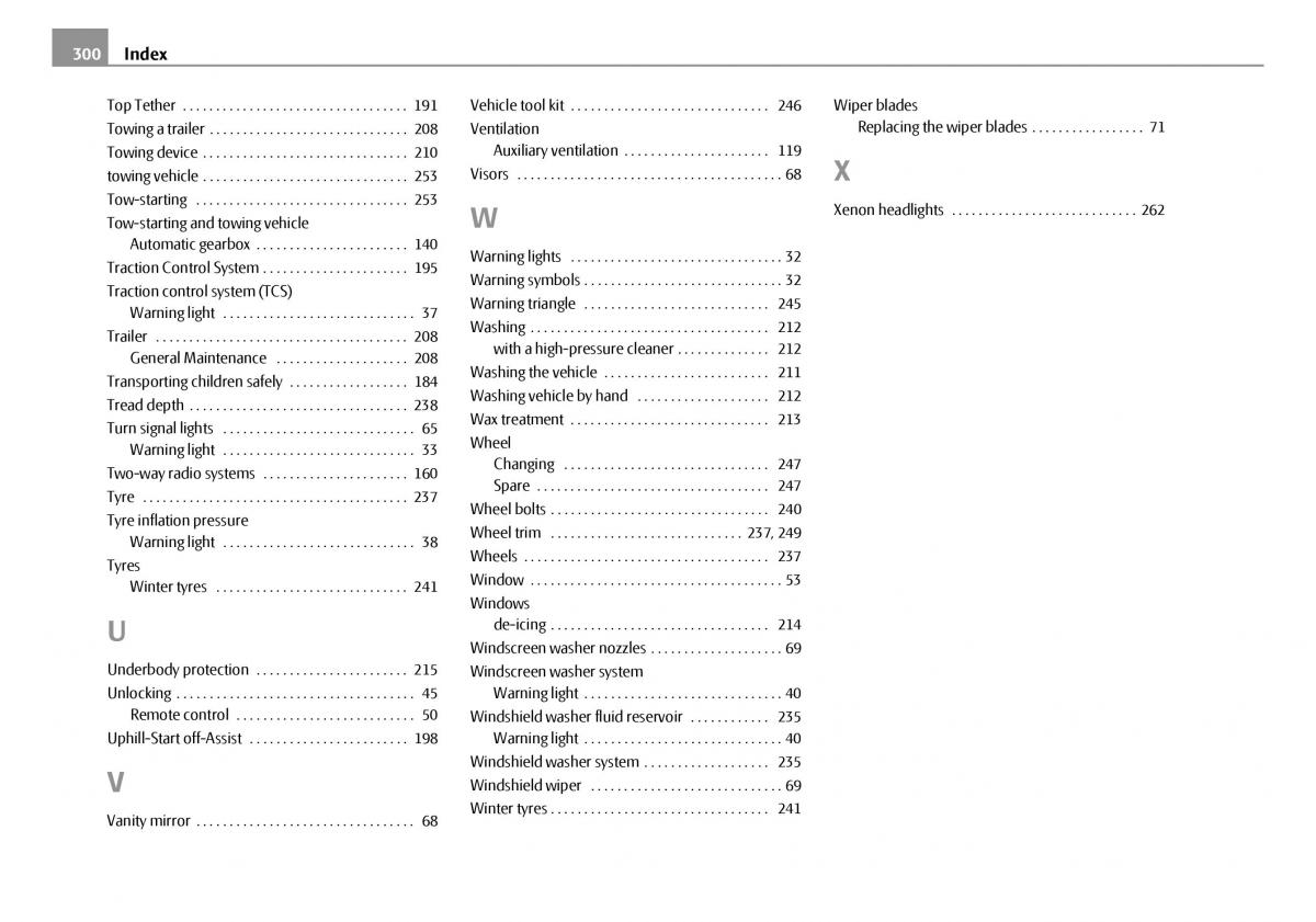 Skoda Octavia I 1 owners manual / page 301