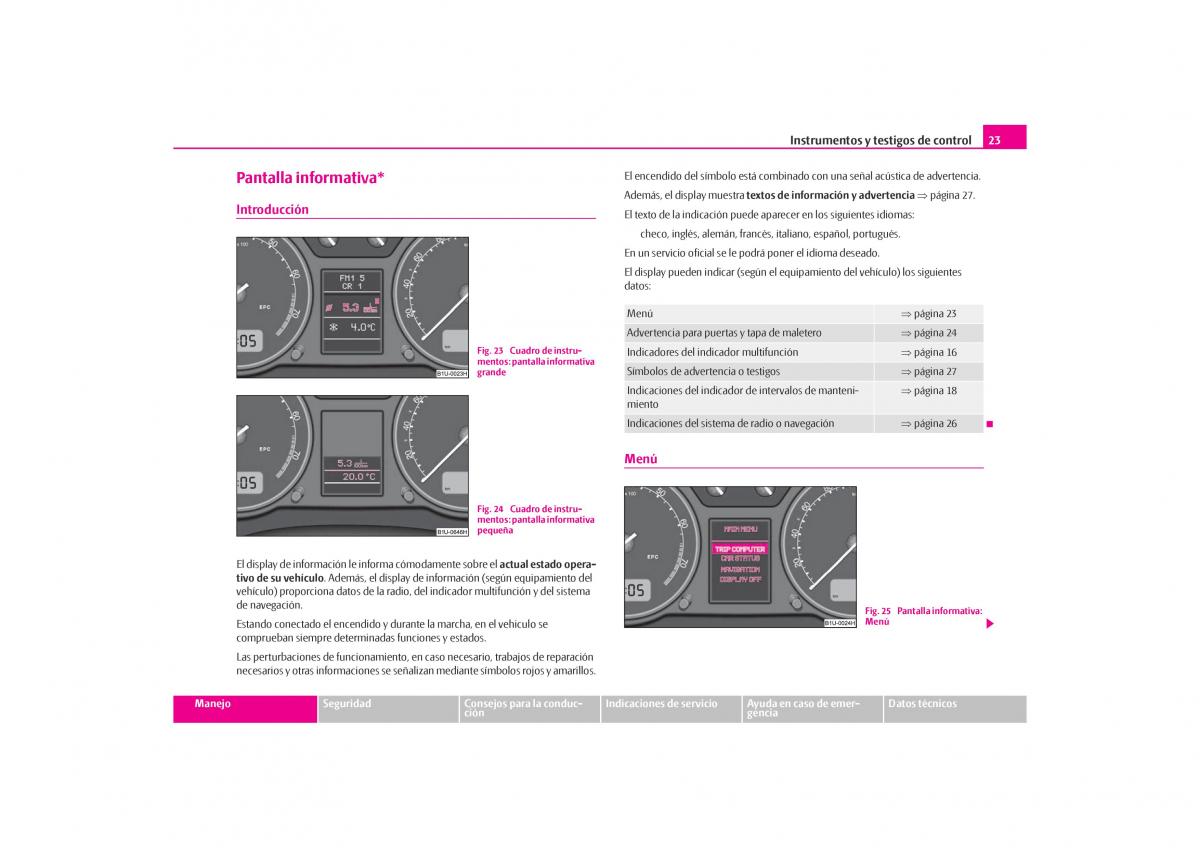 Skoda Octavia I 1 manual del propietario / page 24