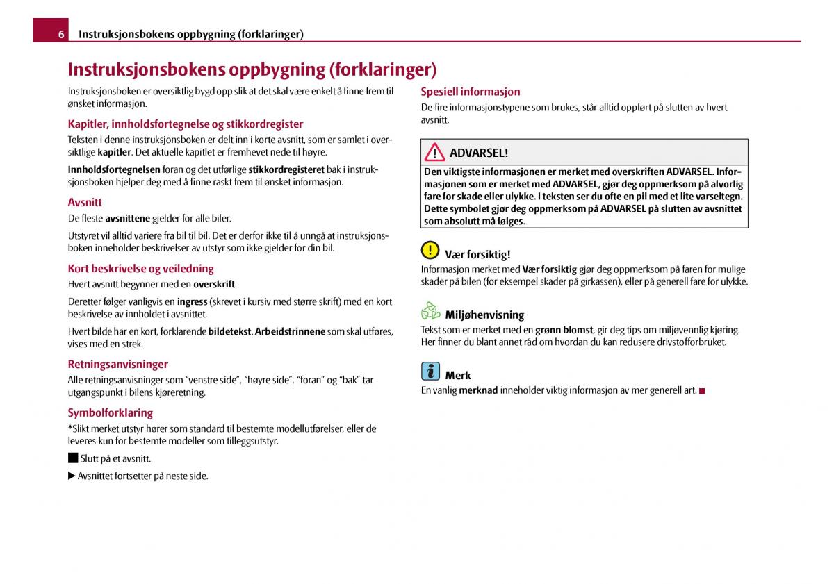 Skoda Octavia I 1 bruksanvisningen / page 7