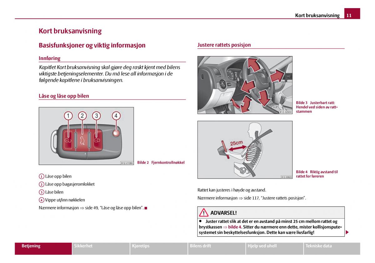 Skoda Octavia I 1 bruksanvisningen / page 12