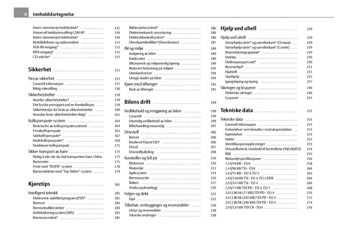 Skoda Octavia I 1 bruksanvisningen / page 5