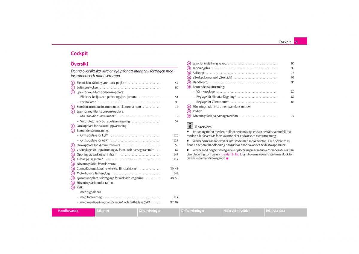 Skoda Octavia I 1 instruktionsbok / page 10