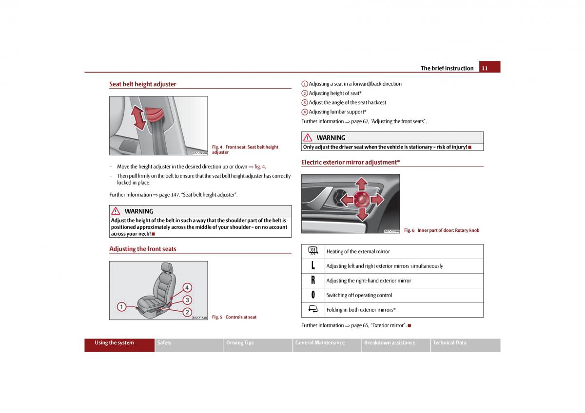 Skoda Octavia II 2 owners manual / page 12