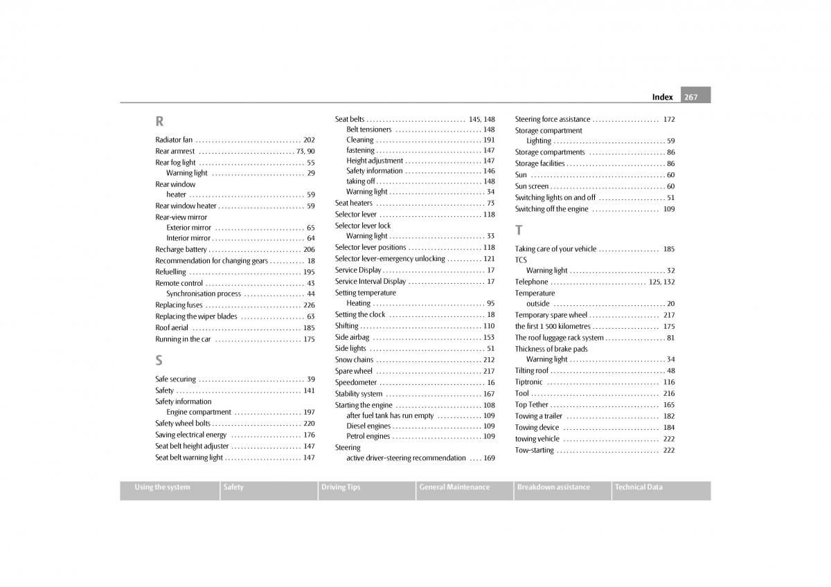 Skoda Octavia II 2 owners manual / page 268