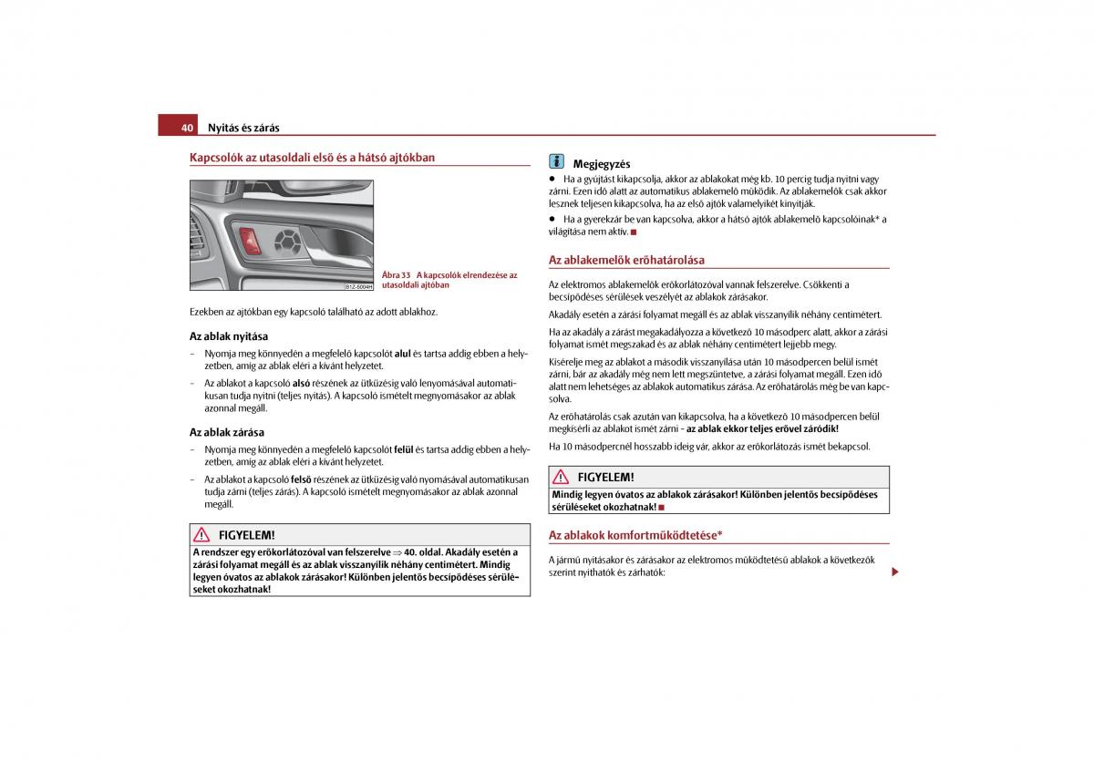 Skoda Octavia II 2 Kezelesi utmutato / page 41