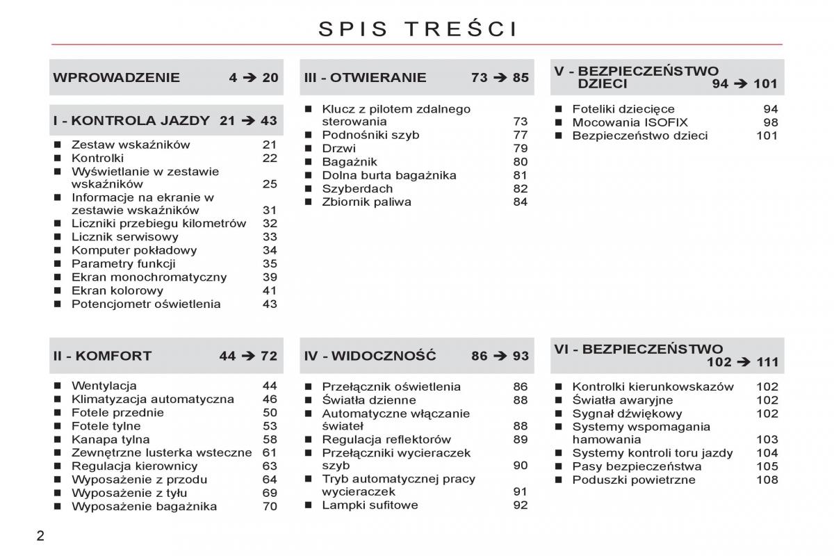 Citroen C Crosser instrukcja obslugi / page 4