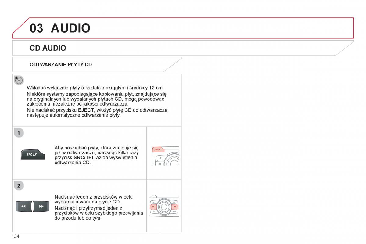 Citroen C Zero instrukcja obslugi / page 136
