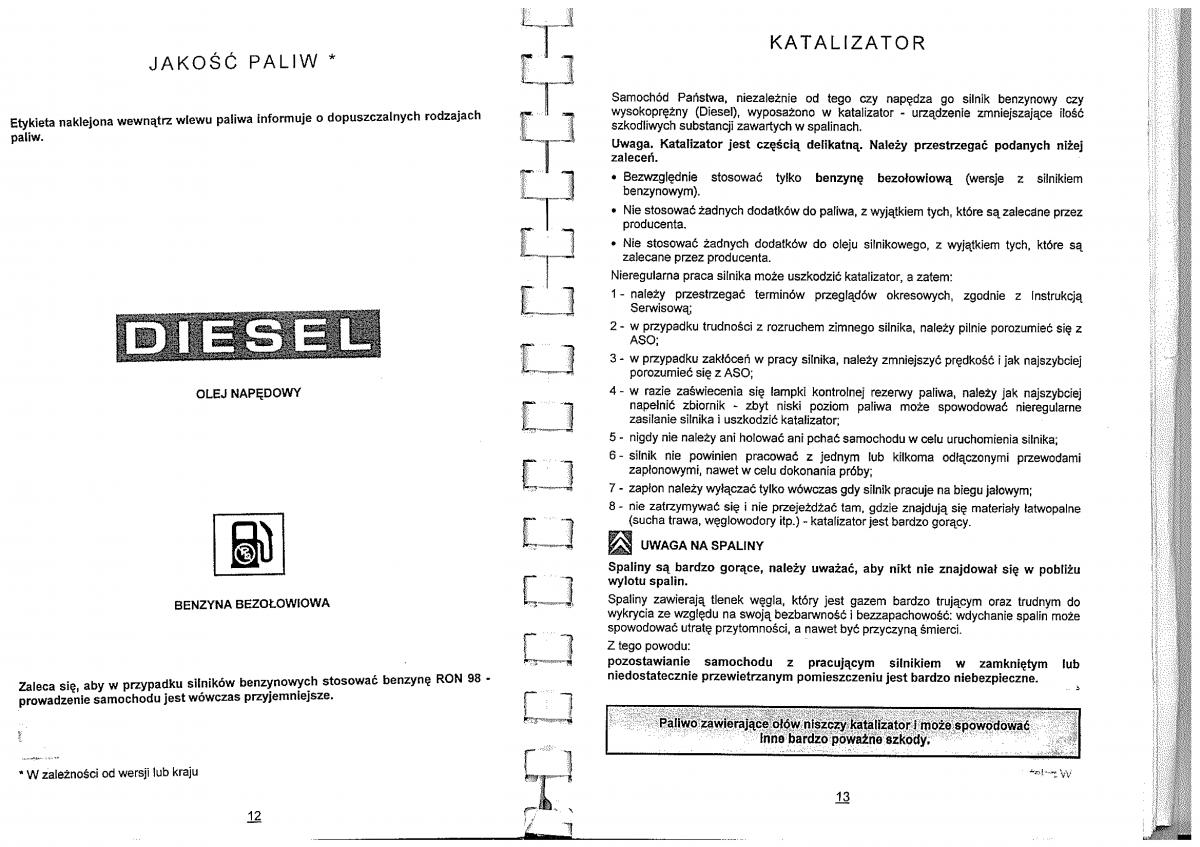Citroen Evasion instrukcja obslugi / page 8