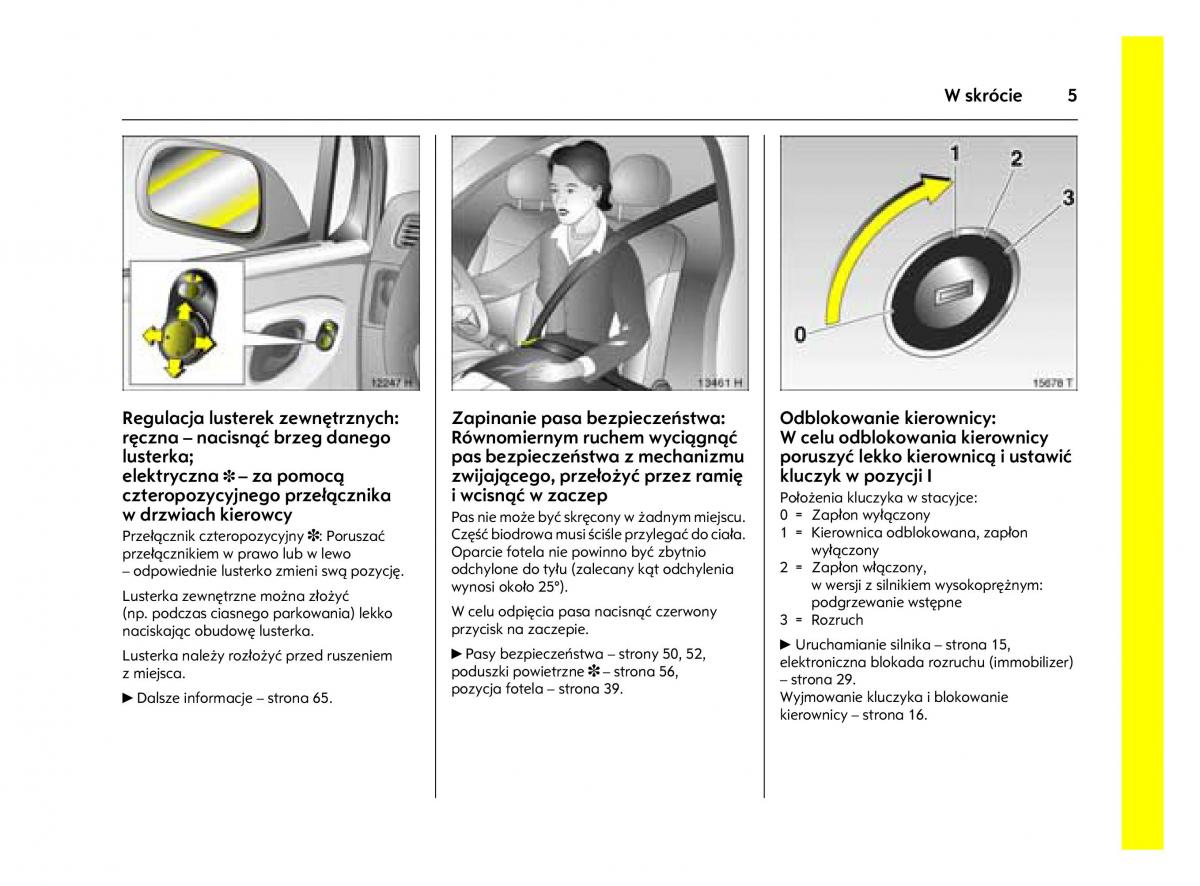 Opel Agila A instrukcja obslugi / page 9