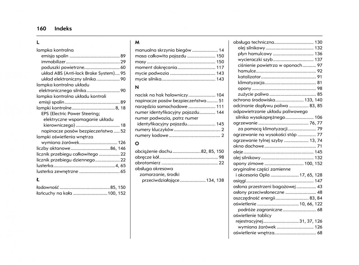 Opel Agila A instrukcja obslugi / page 164