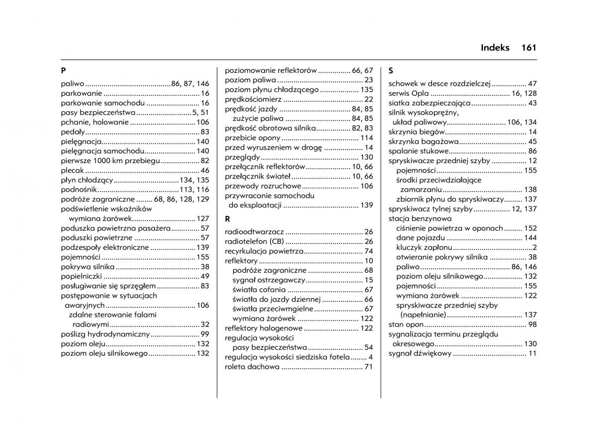 Opel Agila A instrukcja obslugi / page 165