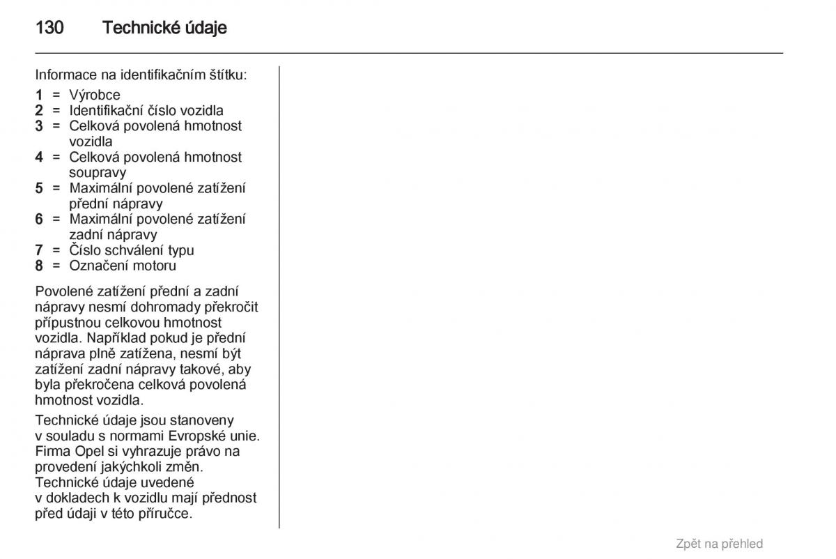 Opel Agila B navod k obsludze / page 130