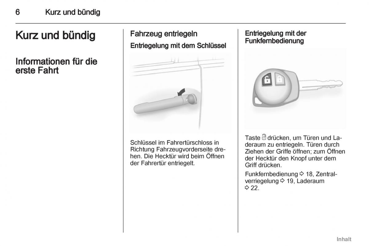 Opel Agila B Handbuch / page 6