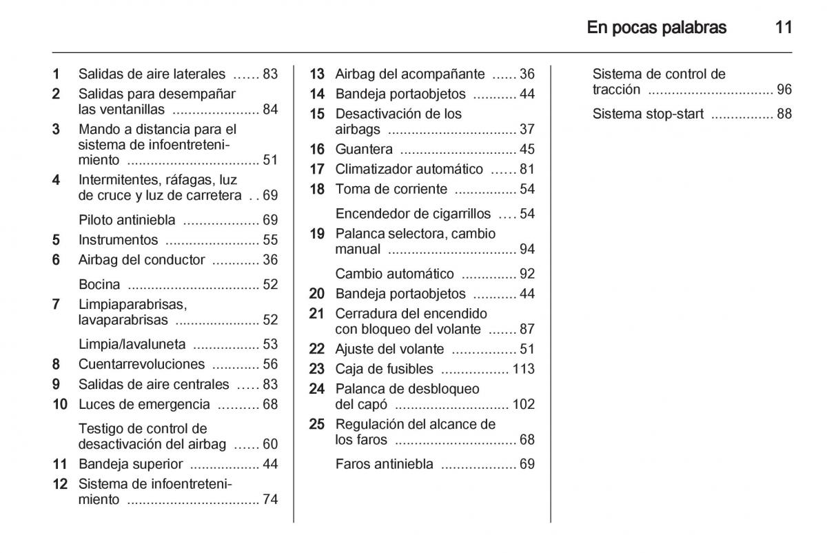 Opel Agila B manual del propietario / page 13