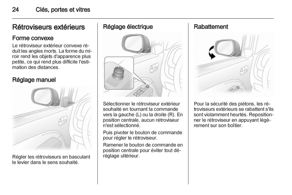 Opel Agila B manuel du proprietaire / page 24