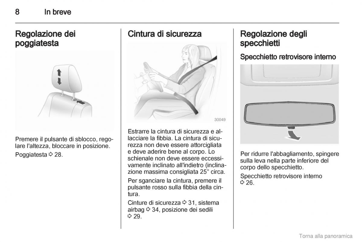 Opel Agila B manuale del proprietario / page 9